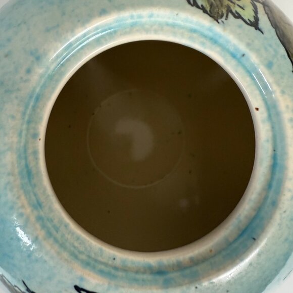 Talavera Tabletop Oil Lamp Cardinal of Peace VTG Artist Sign Outdoor Patio Torch - Picture 12 of 16